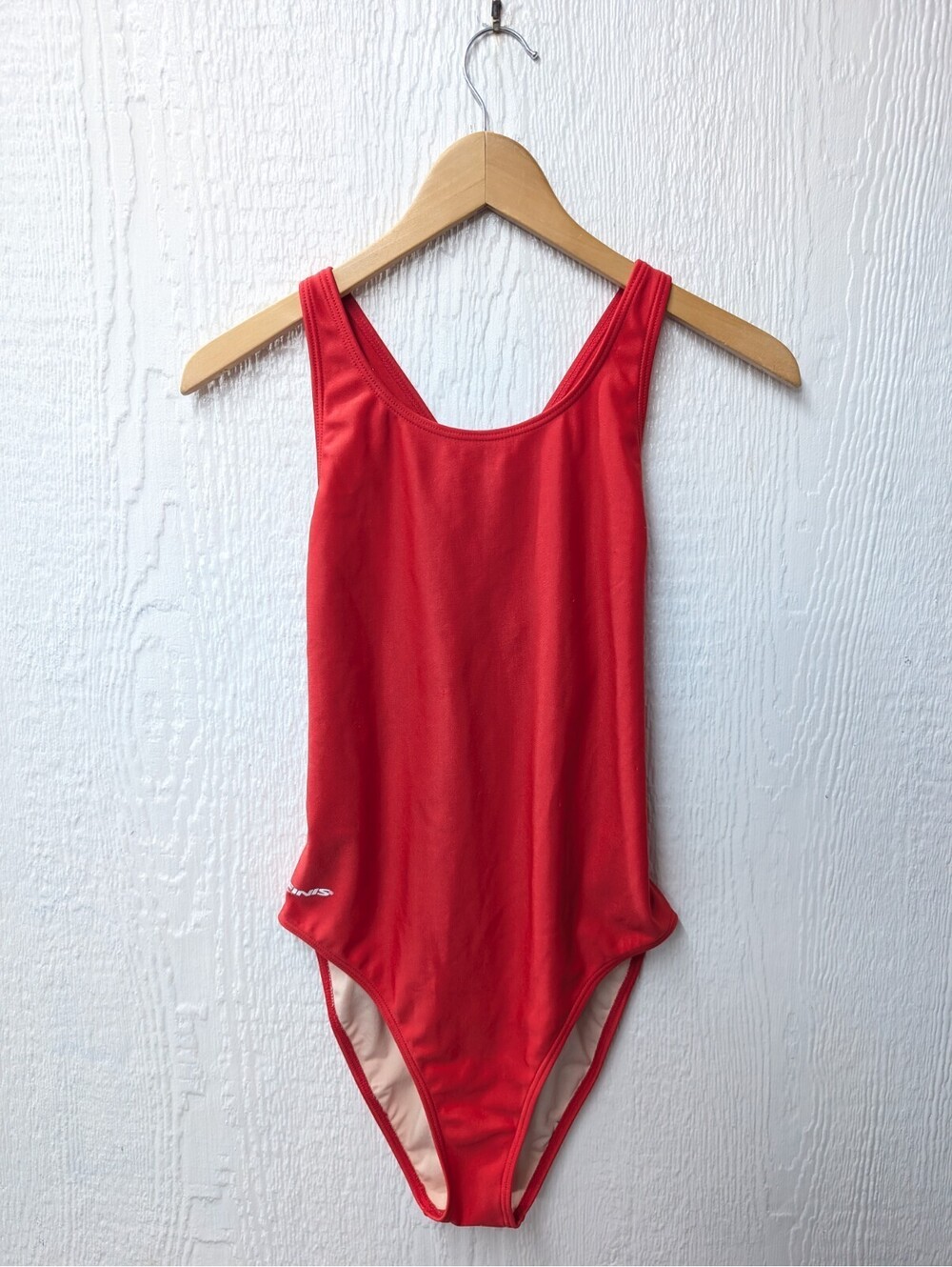 Finis Bladeback One Piece Sports Swimsuit Red Swim Team Competition Size 36